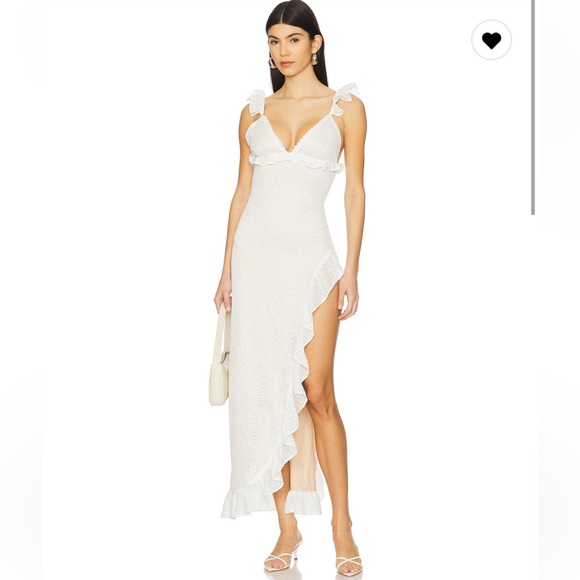 Runaway the Label White Ruffled Maxi Dress - Picture 1 of 4